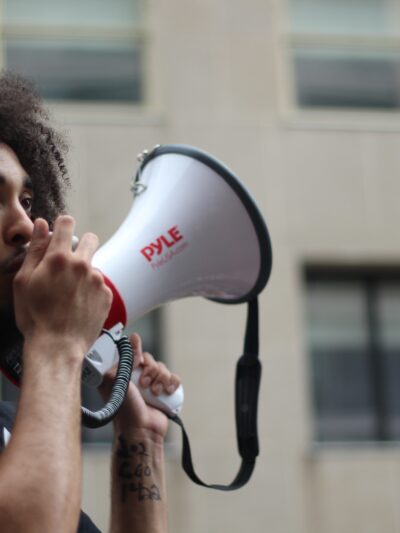 protester megaphone
