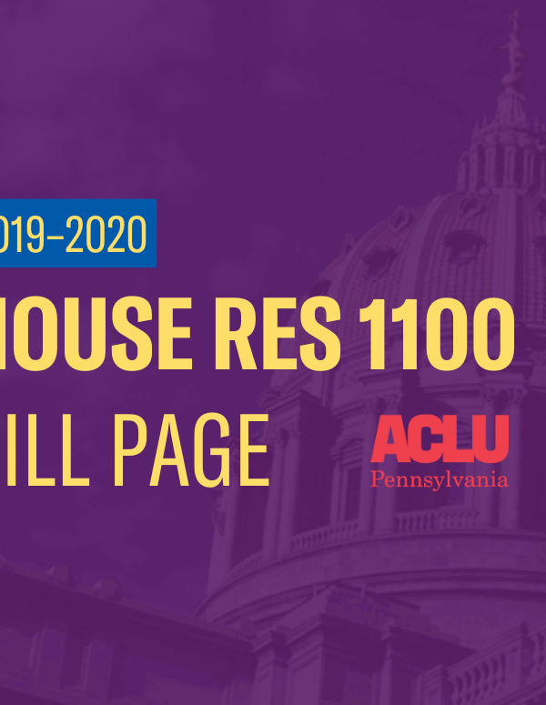 ACLU-PA Bill Page | HR 1100
