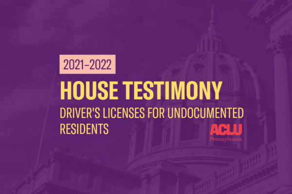 ACLU-PA Testimony | HB 279