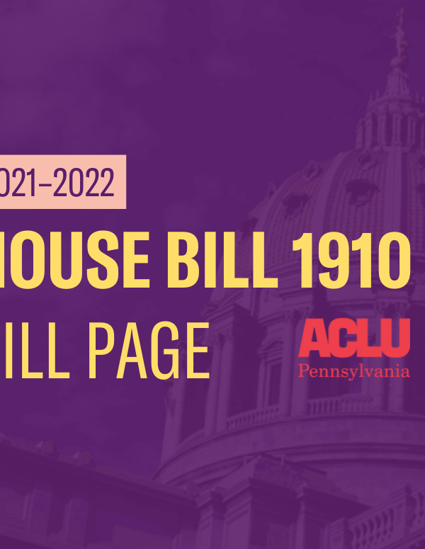 ACLU-PA Bill Page HB 1910