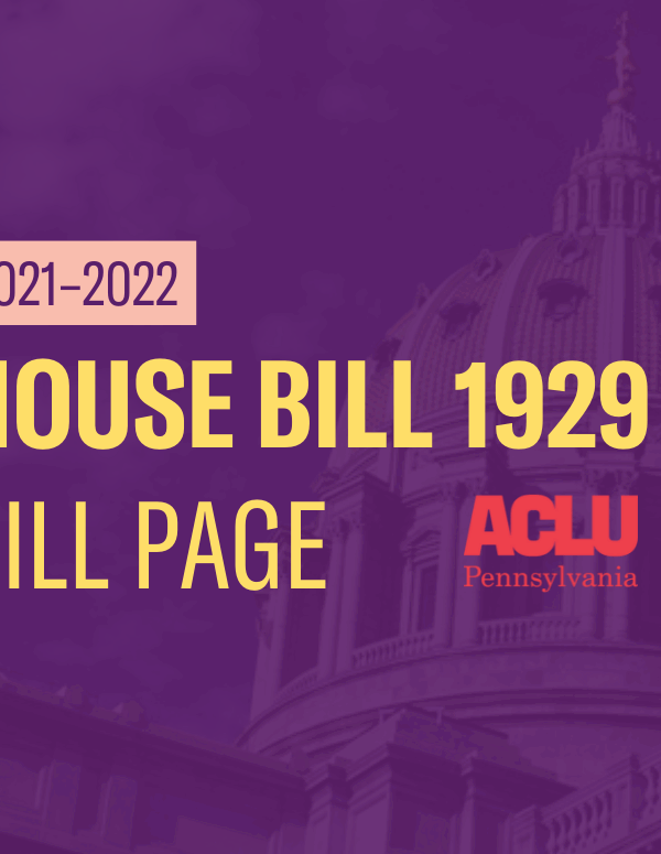 ACLU-PA Bill Page HB 1929