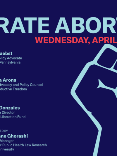 Liberate Abortion. Wednesday, April 20 at 6:30pm. Details in page text.