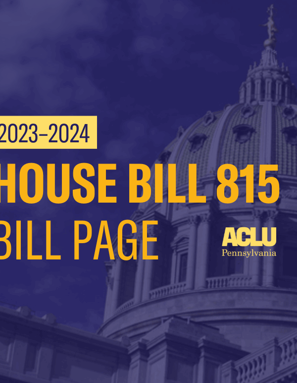 ACLU-PA Bill Page HB 815