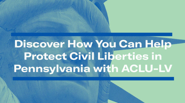 Lady Liberty on a light green background with a text box