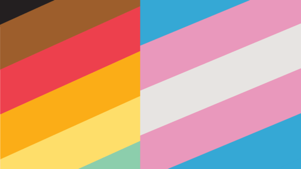 LGBTQ Progress Flag and Trans Pride Flag