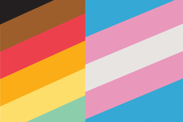 LGBTQ Progress Flag and Trans Pride Flag