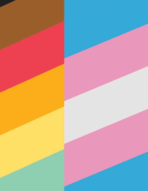 LGBTQ Progress Flag and Trans Pride Flag