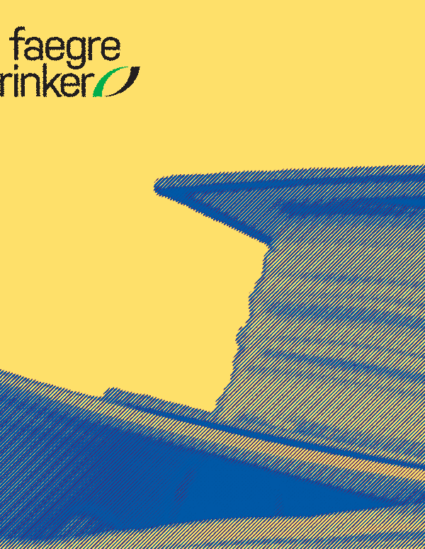 A stack of binders on top of each other in a blue, purple, and yellow filter with the ACLU-PA and Faegre Drinker logos