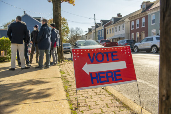 Vote Here sign