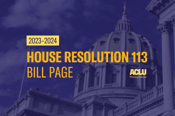 ACLU-PA Bill Page HR 113