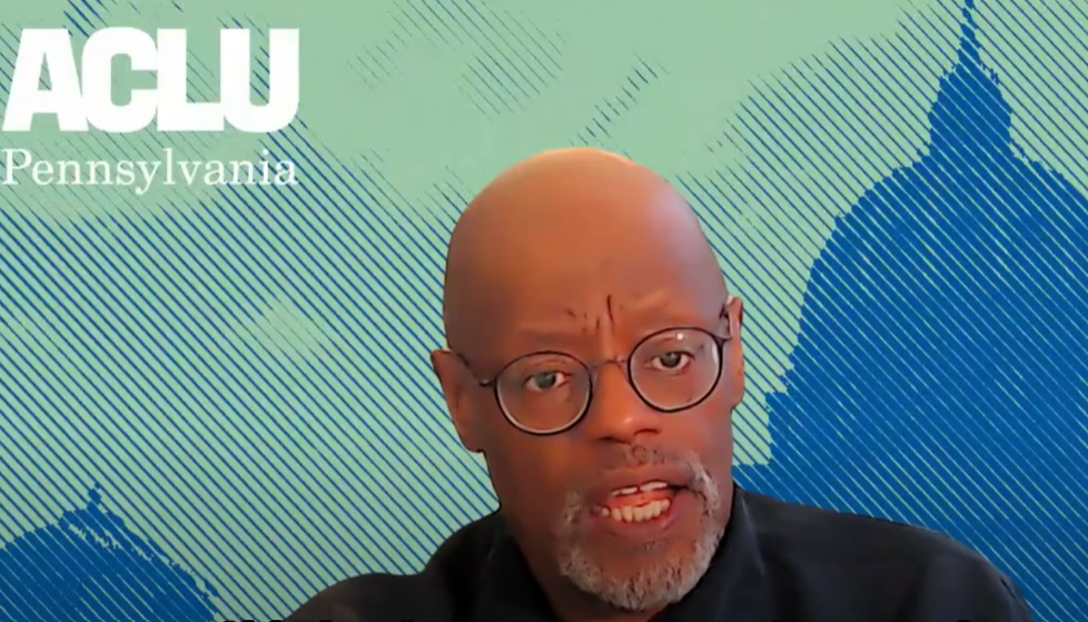 Screenshot of webinar featuring Harold Jordan