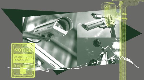 Image of Flock-style surveillance cameras