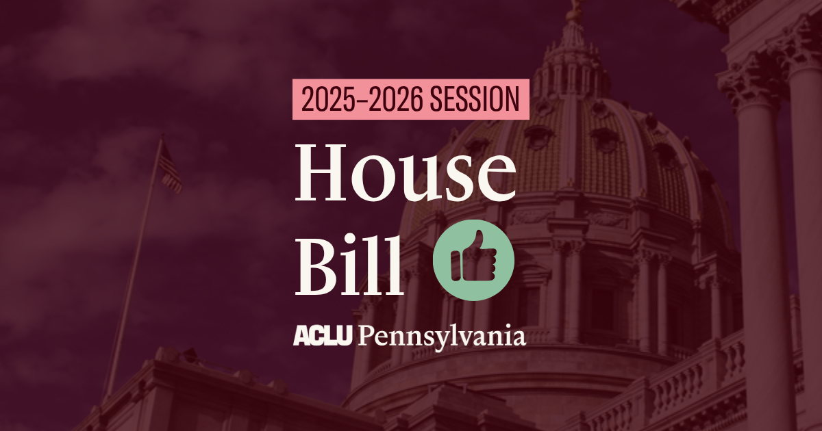 Graphic in support of a House bill