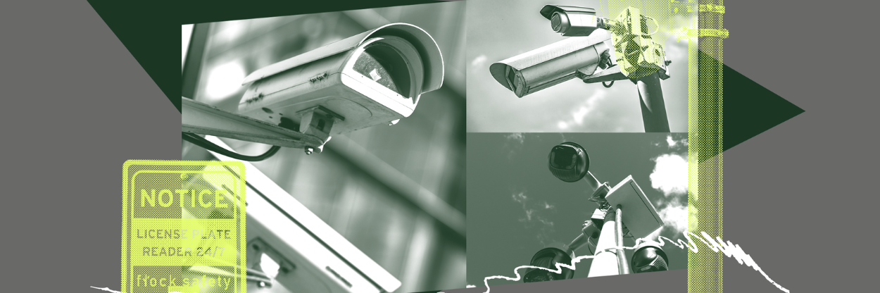 Graphic of surveillance cameras