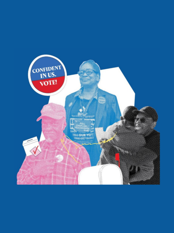 The American Civil Liberties Union of Pennsylvania "Free For All" Fall 2026 Newsletter cover. It features a graphic collage of community members, poll workers, and voting icons.