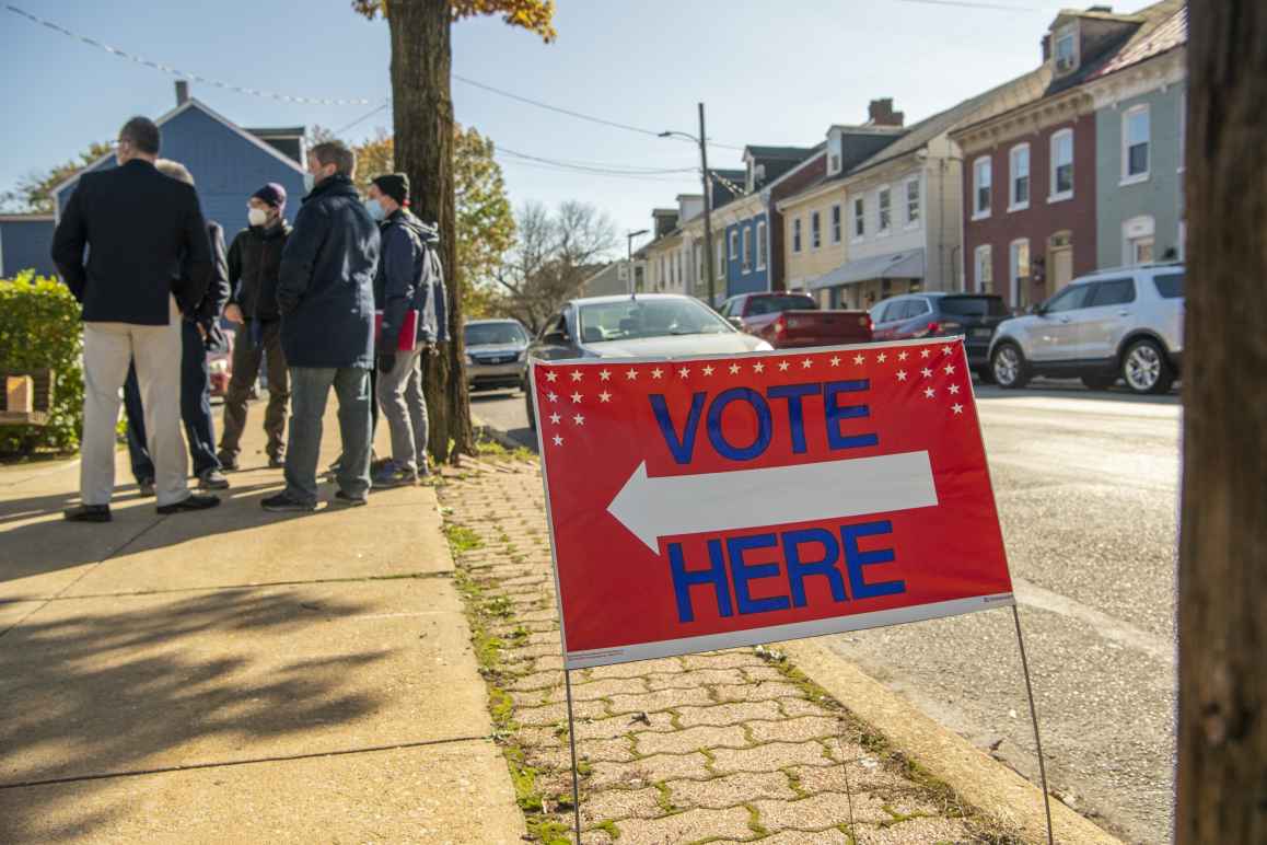Vote Here sign