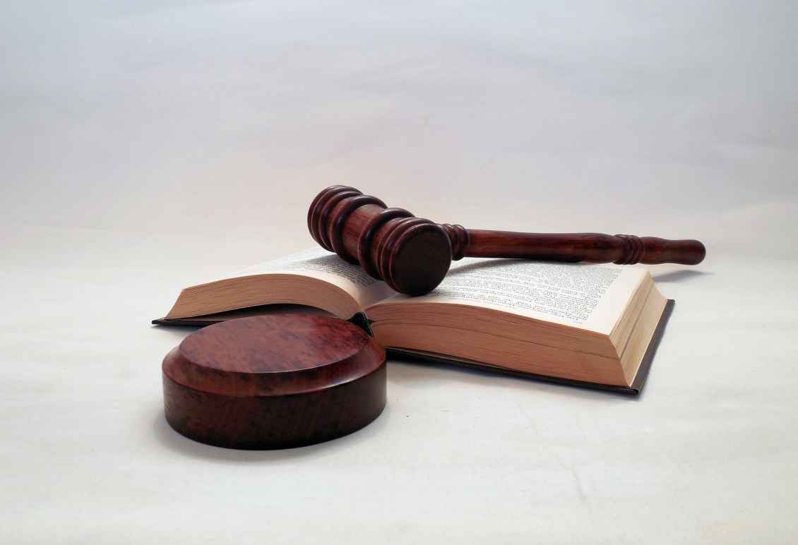 gavel and law book