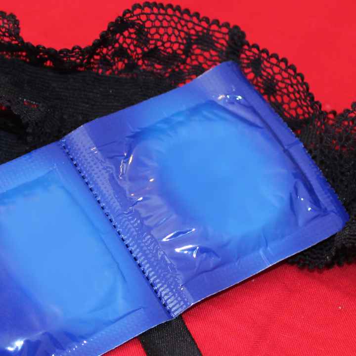 photo of lingerie and condoms