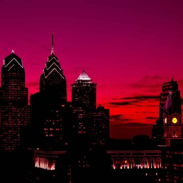 Philadelphia skyline at dusk